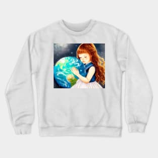 Save the earth girl Crewneck Sweatshirt